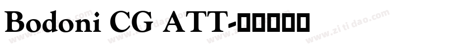 Bodoni CG ATT字体转换